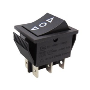 Switch Rocker Large 6P/16A/250V with ON-OFF RK1-01 2X3 Β/Β ''ΔΟΔ'' SOKEN Switches